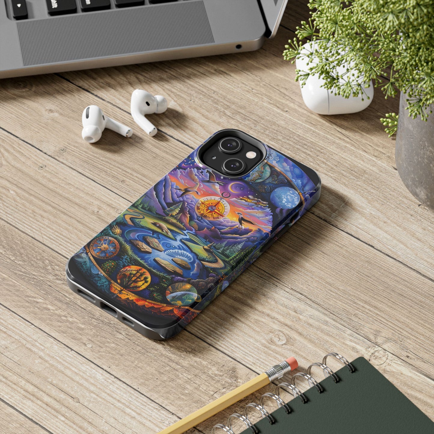 Nature-Inspired Tough Phone Cases with Cosmic Design