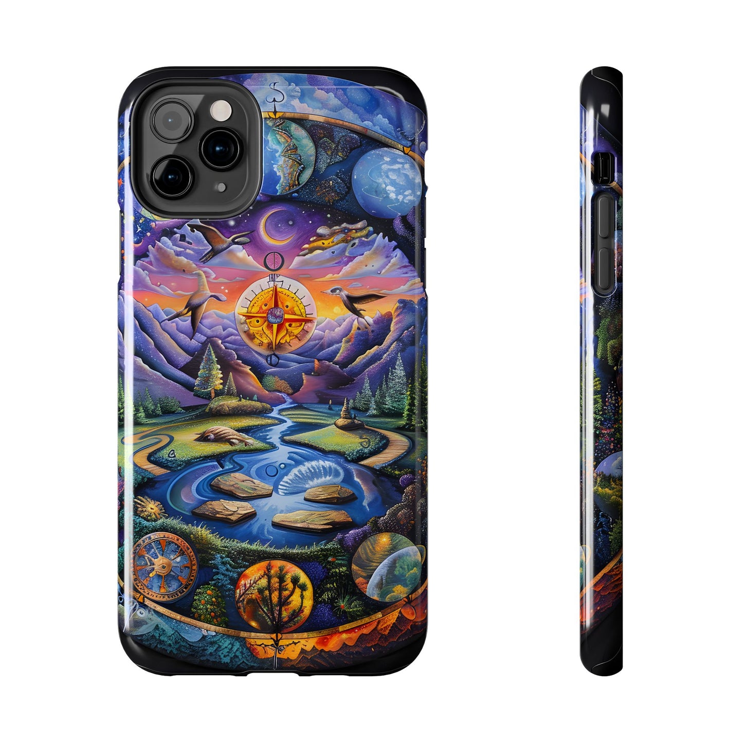 Nature-Inspired Tough Phone Cases with Cosmic Design