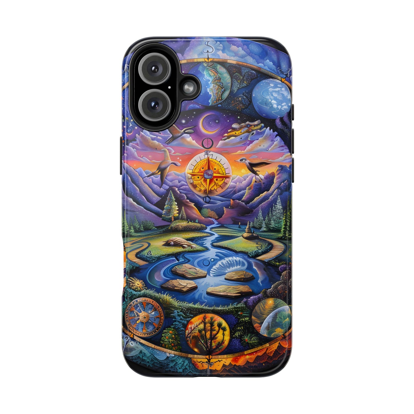 Nature-Inspired Tough Phone Cases with Cosmic Design