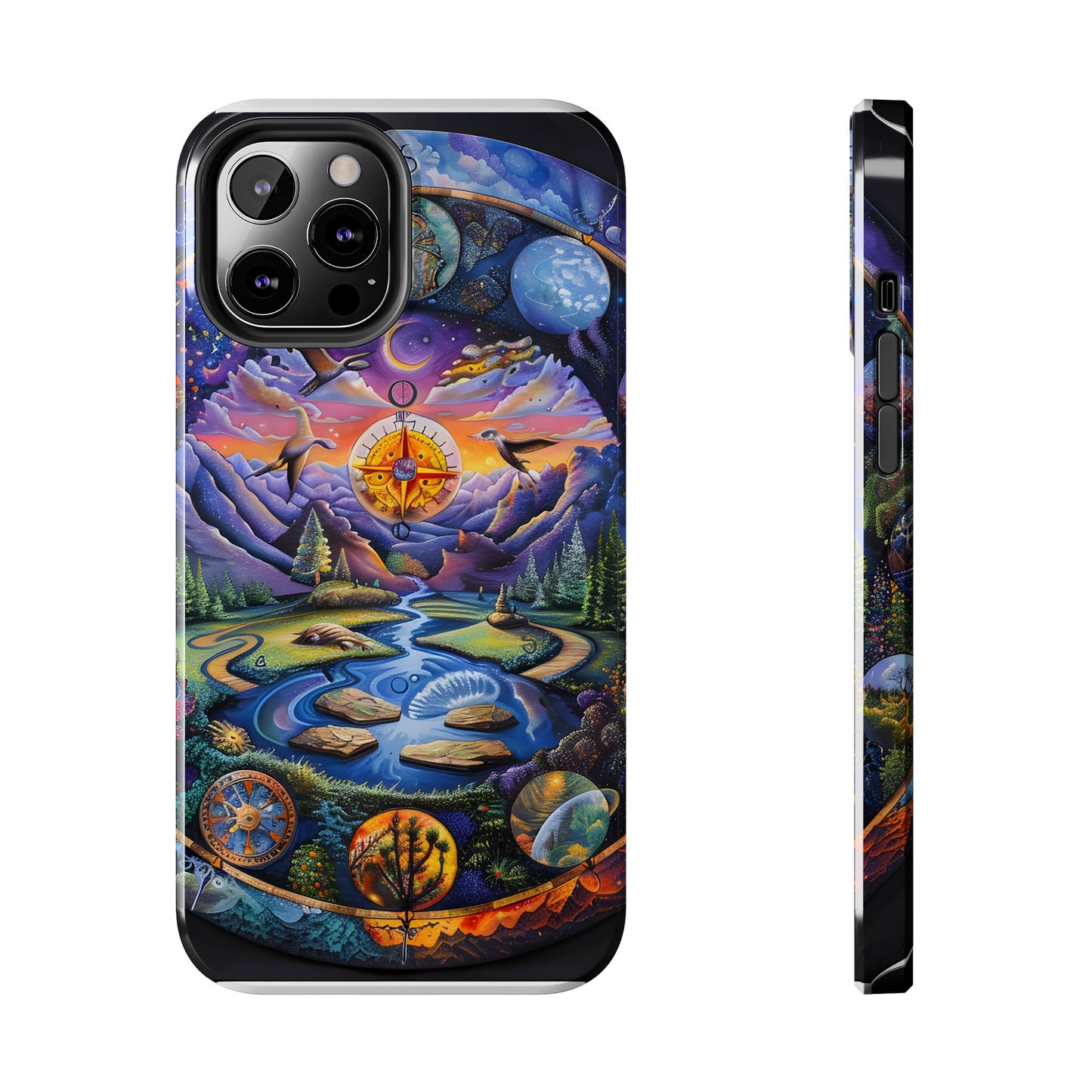 Nature-Inspired Tough Phone Cases with Cosmic Design