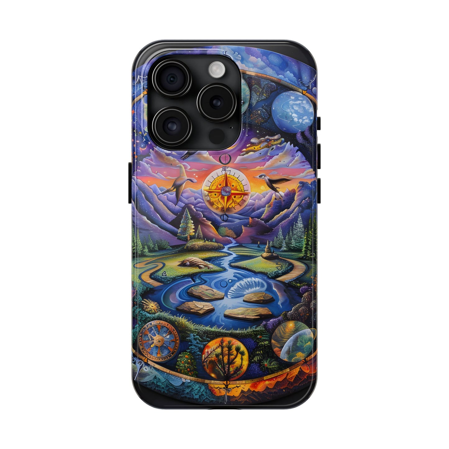 Nature-Inspired Tough Phone Cases with Cosmic Design