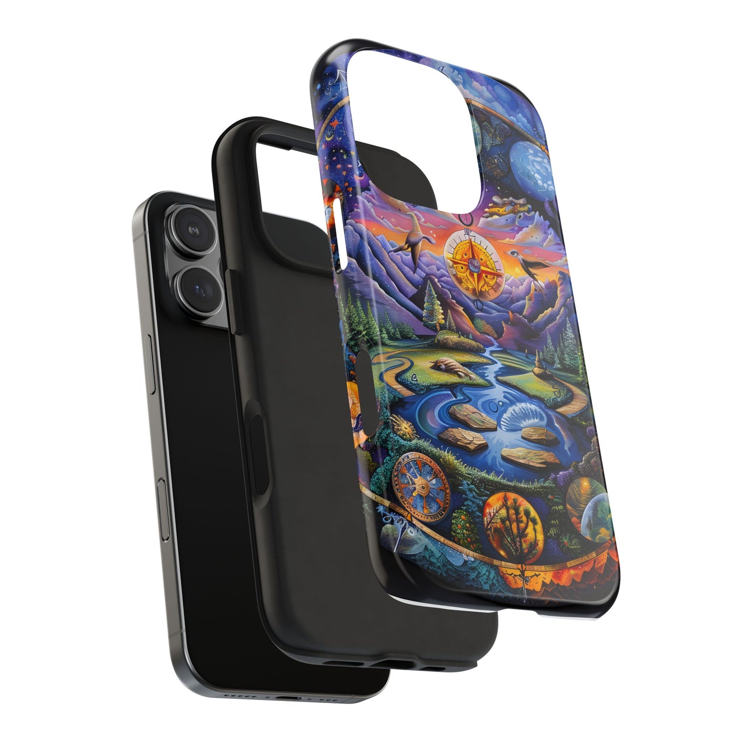 Nature-Inspired Tough Phone Cases with Cosmic Design