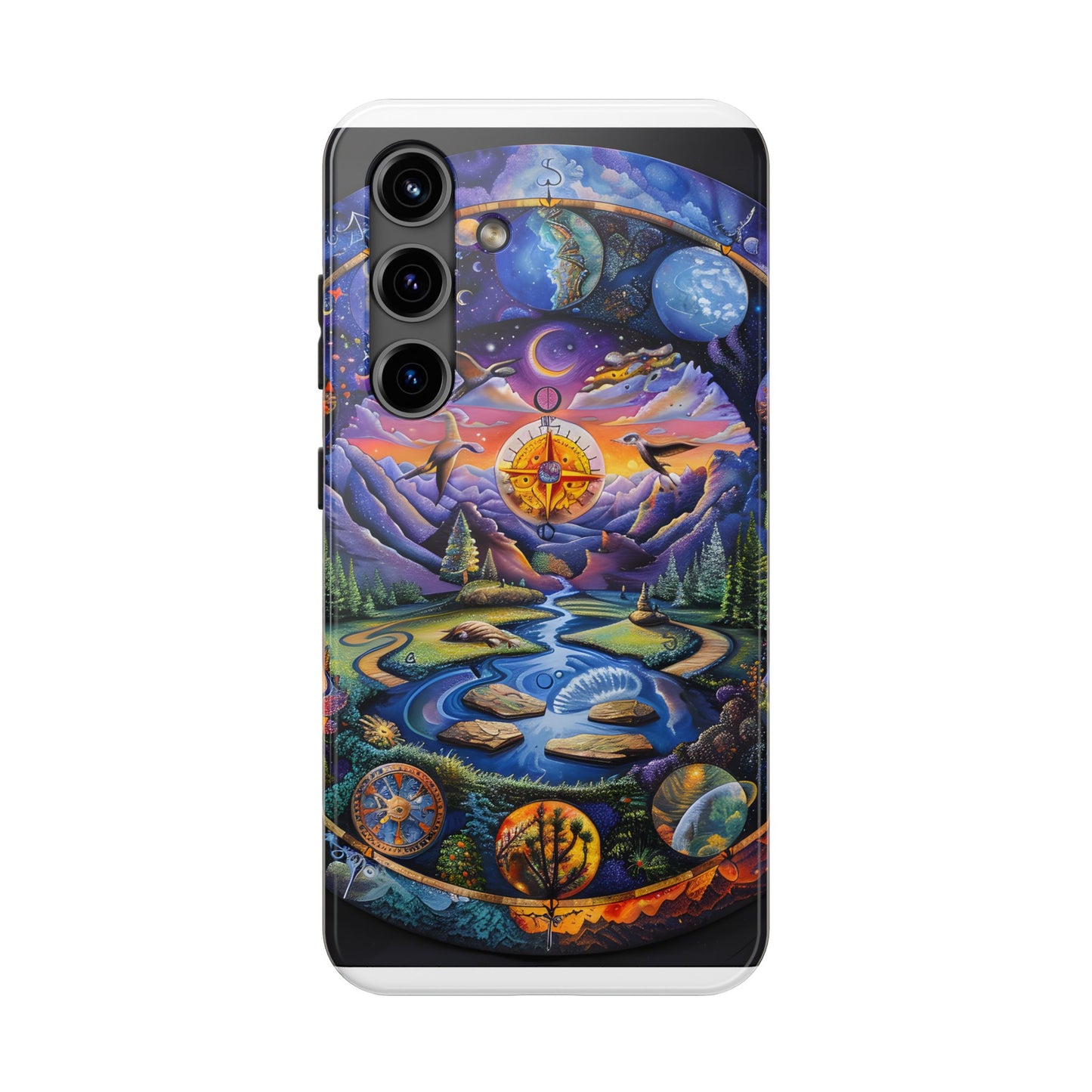 Nature-Inspired Tough Phone Cases with Cosmic Design